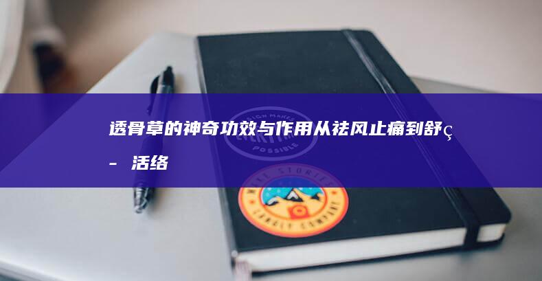 透骨草的神奇功效与作用：从祛风止痛到舒筋活络的探索